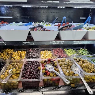 a variety of olives