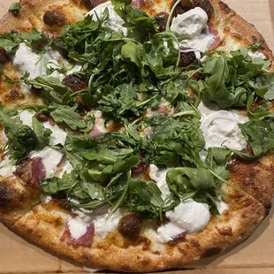 Prosciutto and Burrata truffle Pizza