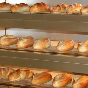 Hot, fresh and ready for you! Breads in the Stone Hearth Oven.