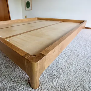White oak bed frame