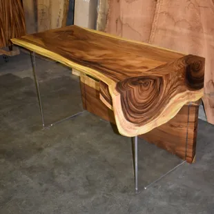 Melting desk in monkeypod.