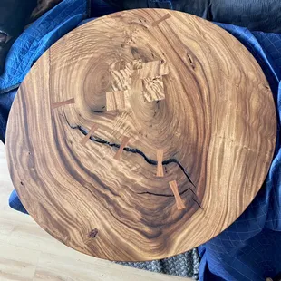 Tabletop with patchwork and bow ties