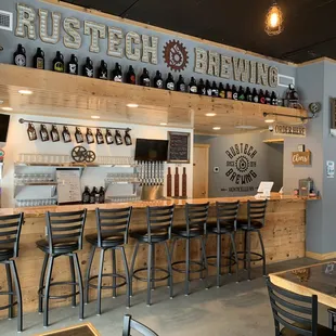 the bar and seating area