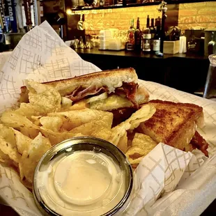 Sandwich from menu: pickle n onion grilled cheese