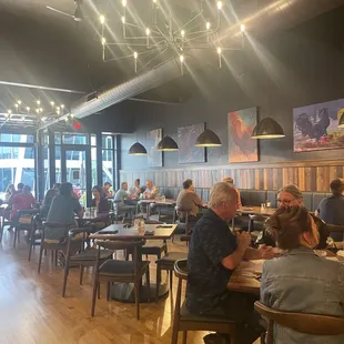people sitting at tables