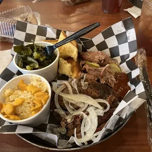 Brisket and pulled pork