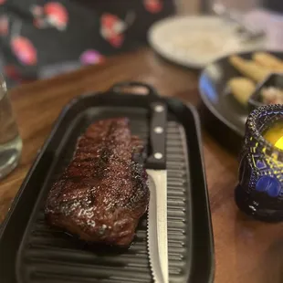 Sirloin steak- medium well