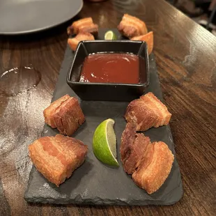 Pork belly appetizer