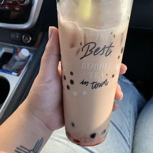 Rose milk tea
