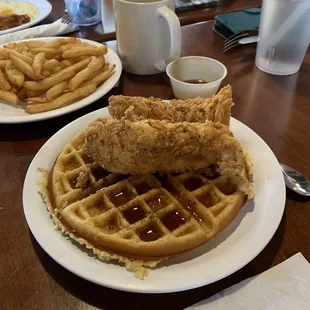 Chicken and waffles