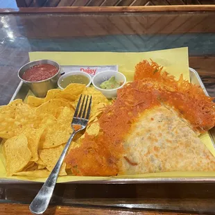 Chicken quesadillas were fantastic!!  I've had the tacos too and they were fantastic as well.  Right on the way to Tinkiller!