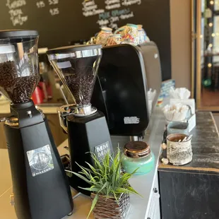 a variety of coffee grinders