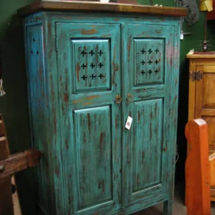 Turquoise Small Cross Cabinet