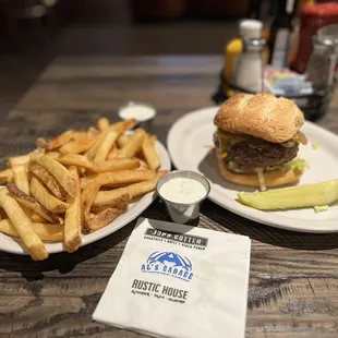 Tuesday $7.00 burger Fries with ranch.