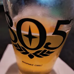 Cold beer frosty mug