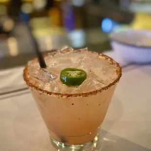 Tamarind Paloma ($14 during HH) Customized: Mezcal, no simple syrup; fresh lime &amp; grapefruit juice. Tajin rimmed.