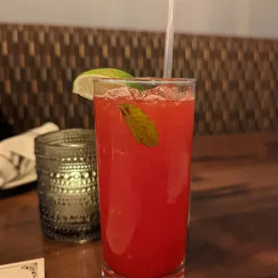 Raspberry mojito non-alcoholic