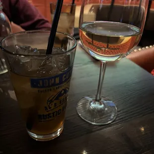 Long Island iced tea and Riesling  wine