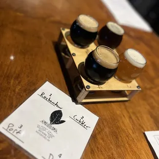 Craft beer flight