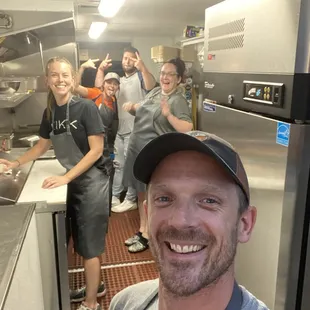 Our team towards the end of a busy night