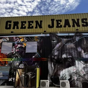 Great mural outside.