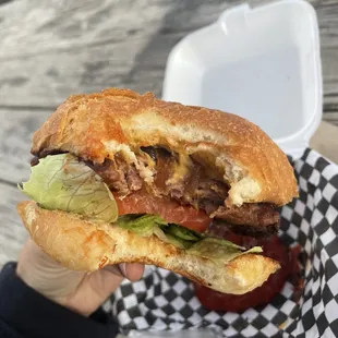 Rustic beyond meat burger
