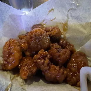 Boneless teriyaki wings. Excellent!