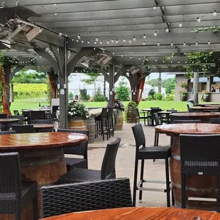 Covered outdoor seating area