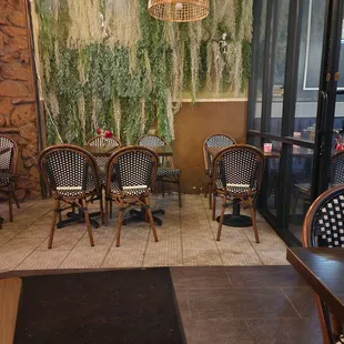 Outside area. This is where we ate. Not seen - the first date featuring a very loud person who is a PA.