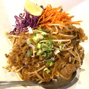 Pad Thai See Ew flat noodles