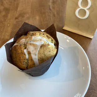 Lemon poppyseed muffin