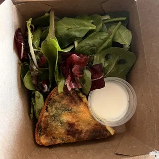 Quiche, ramekin for size reference.