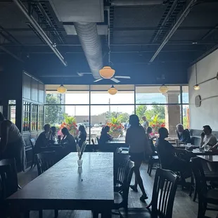 The view out to the front - gorgeous flowers