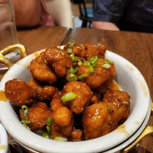 a bowl of food on a table