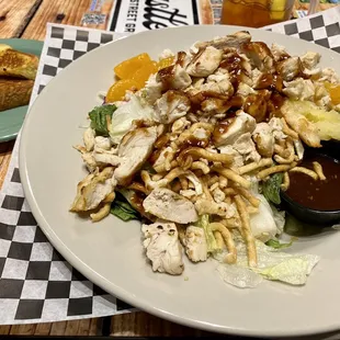 Mandarin chicken salad (comes with garlic toast as pictured)