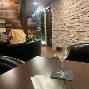 Nice glass of wine at the lounge, bar area