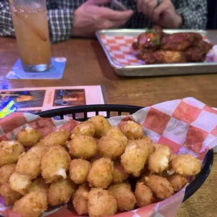 Cheese curds! Wings