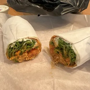Buffalo chicken wrap