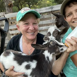 Shelly and Lorna with their barnyard babies