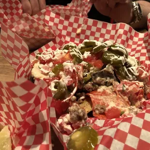 a close up of a plate of food