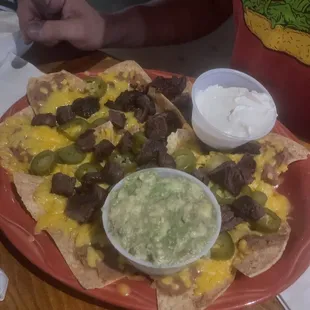 Beef fajita nachos-yum.