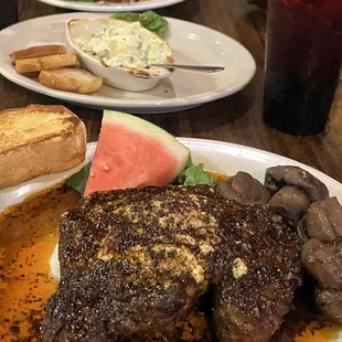 Blackenedblue ribeye...doesn't get any better.