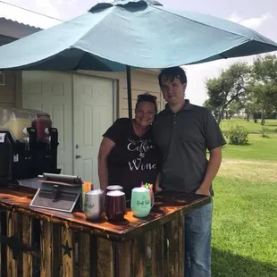 Outside bar up and ready for our outdoor events.