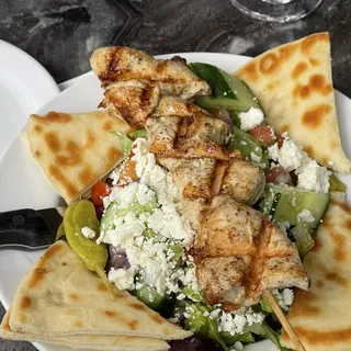 Chicken Souvlaki Greek Salad - Lite