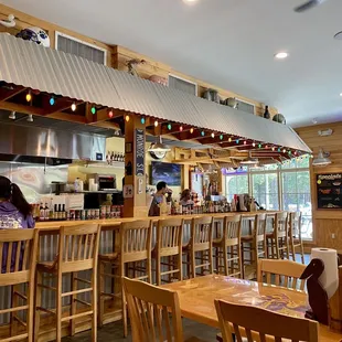 Dining and counter area at The Rusty Pelican in Covington