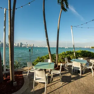 Patio with views of Miami