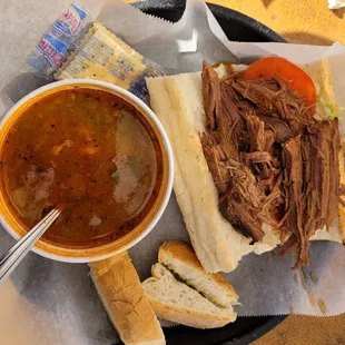 Bowl of Gumbo and Half of a Roast Beef Poboy $12.69