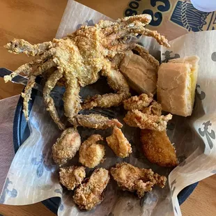 My half of the BIG seafood Platter, without the Shrimp and Catfish