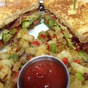 Overload breakfast sandwich
