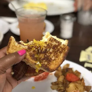 The Overload Breakfast Sandwich Rusty Pot Potatoes
